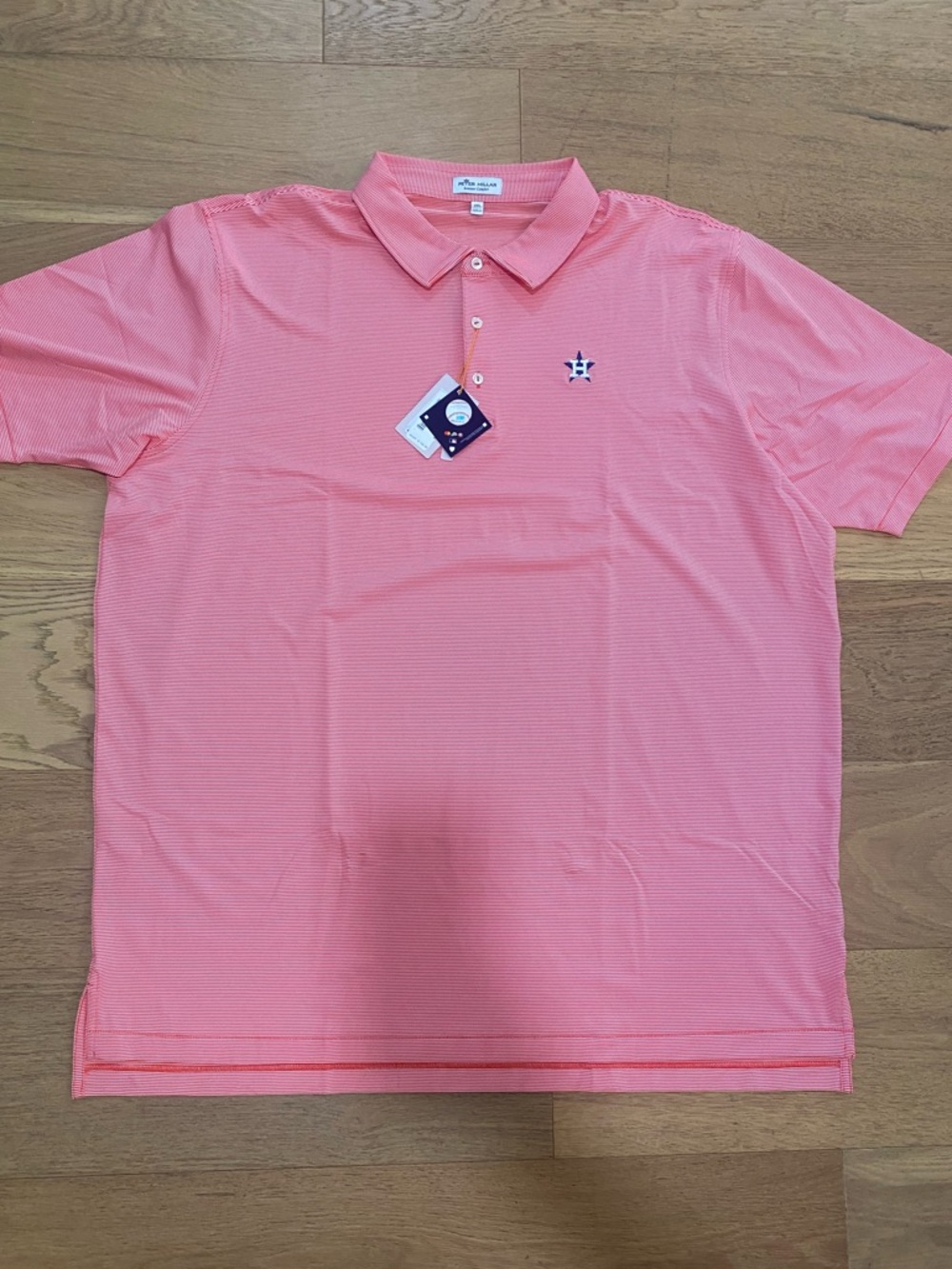 Peter Millar Men’s Houston Astros Jubilee Stripe orange MLB polo 3X NWT
